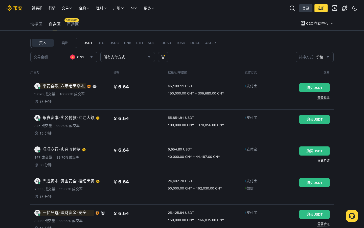 币安 C2C 买 USDT:比价与放币少踩坑-加密货币赚钱