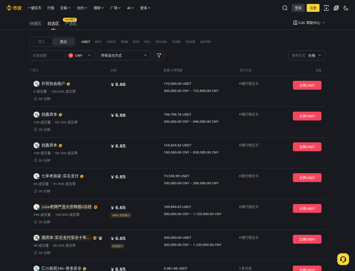 币安 C2C 卖 USDT:到账与冻结风险-加密货币赚钱