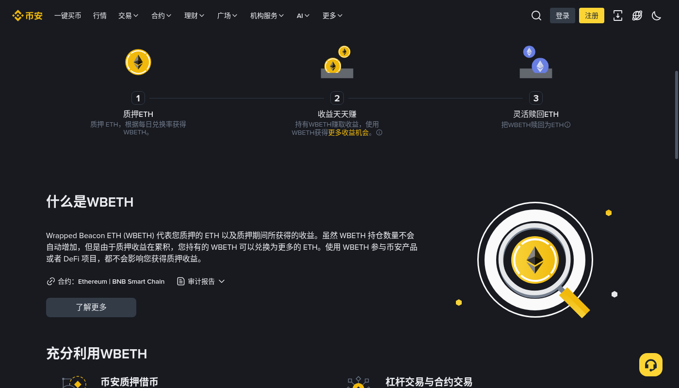 币安 ETH 质押怎么赚:WBETH 兑换率与退出成本-加密货币赚钱