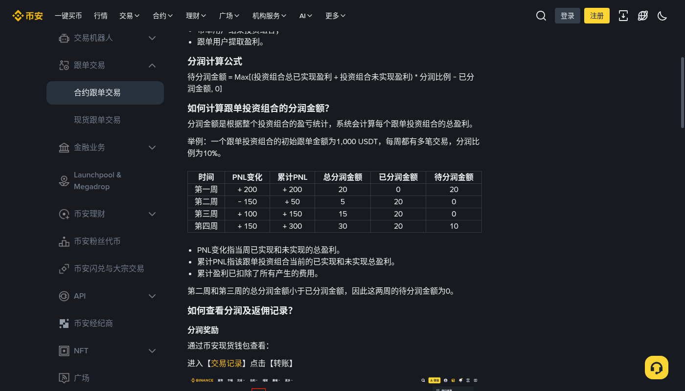 币安跟单第一笔:分配额、止损线与分润成本-加密货币赚钱